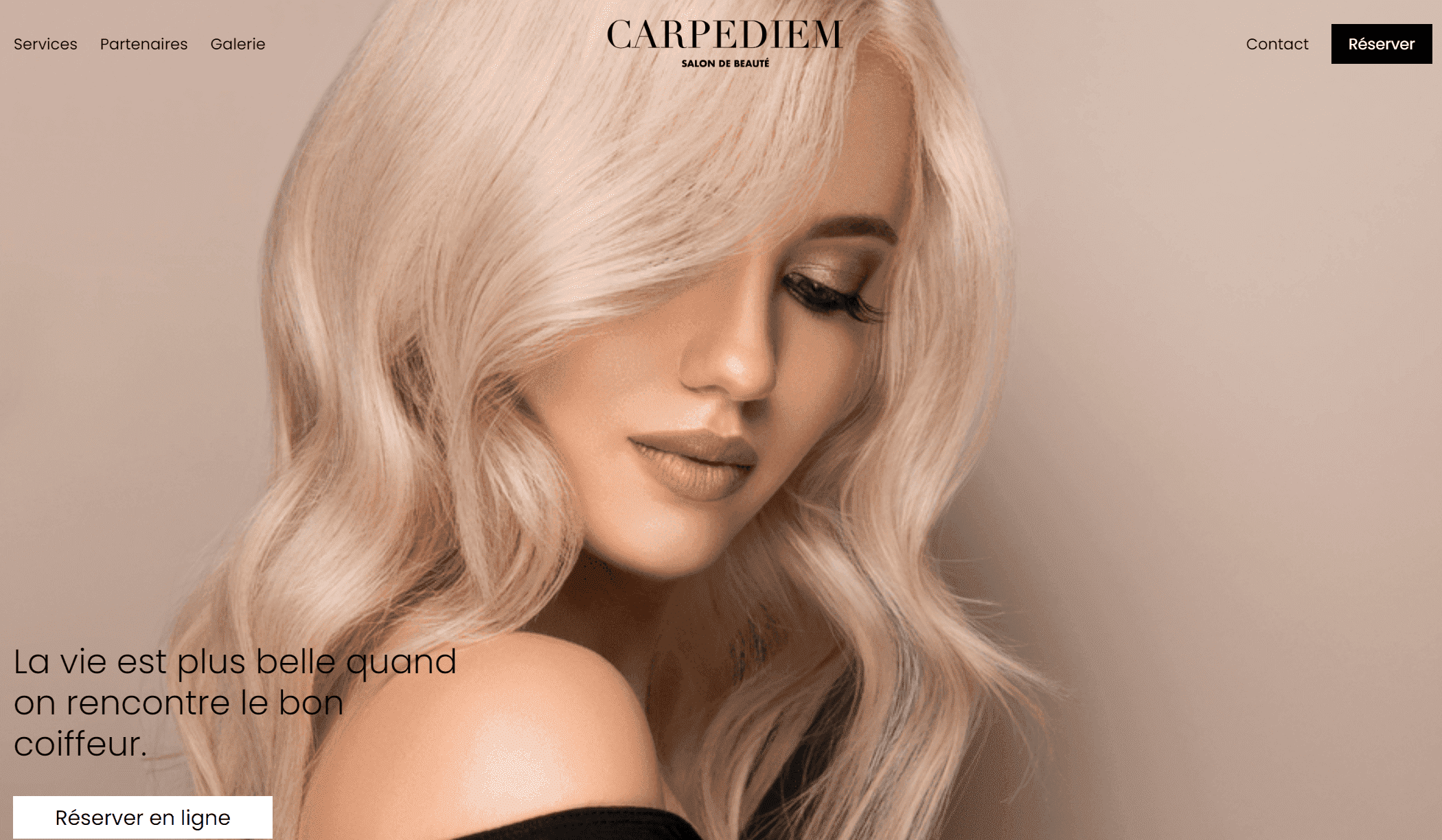 Aperçu du site Salon Carpediem